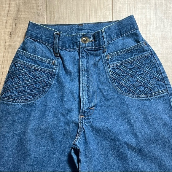 Vintage Women's H.I.S. Bareback High Waist Flare Jeans RARE - Picture 2 of 13